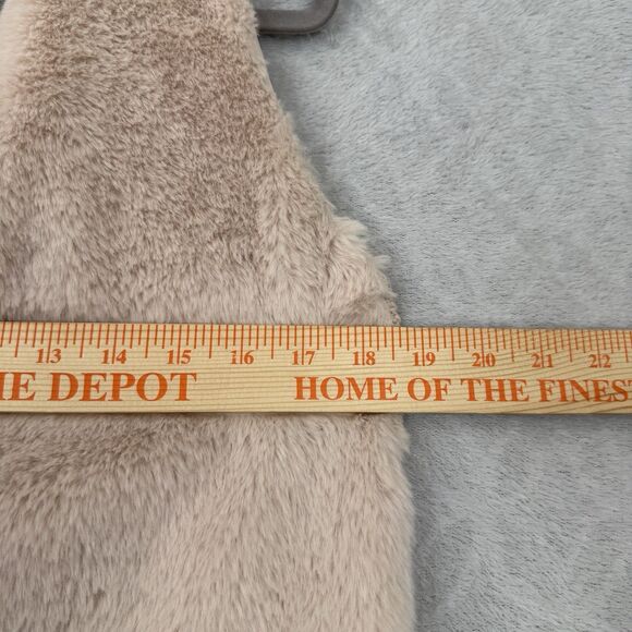 Y2K Liz Claiborne Faux Fur Sweater Vest Small Cream Mobwife Grunge Penny Lane - Picture 6 of 9